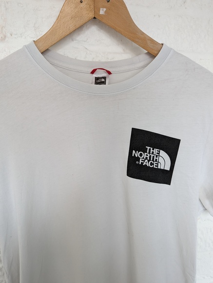 The North Face Crew Neck T Shirt - Size M - White & Black - Cotton - P2P 22" - Picture 7 of 9